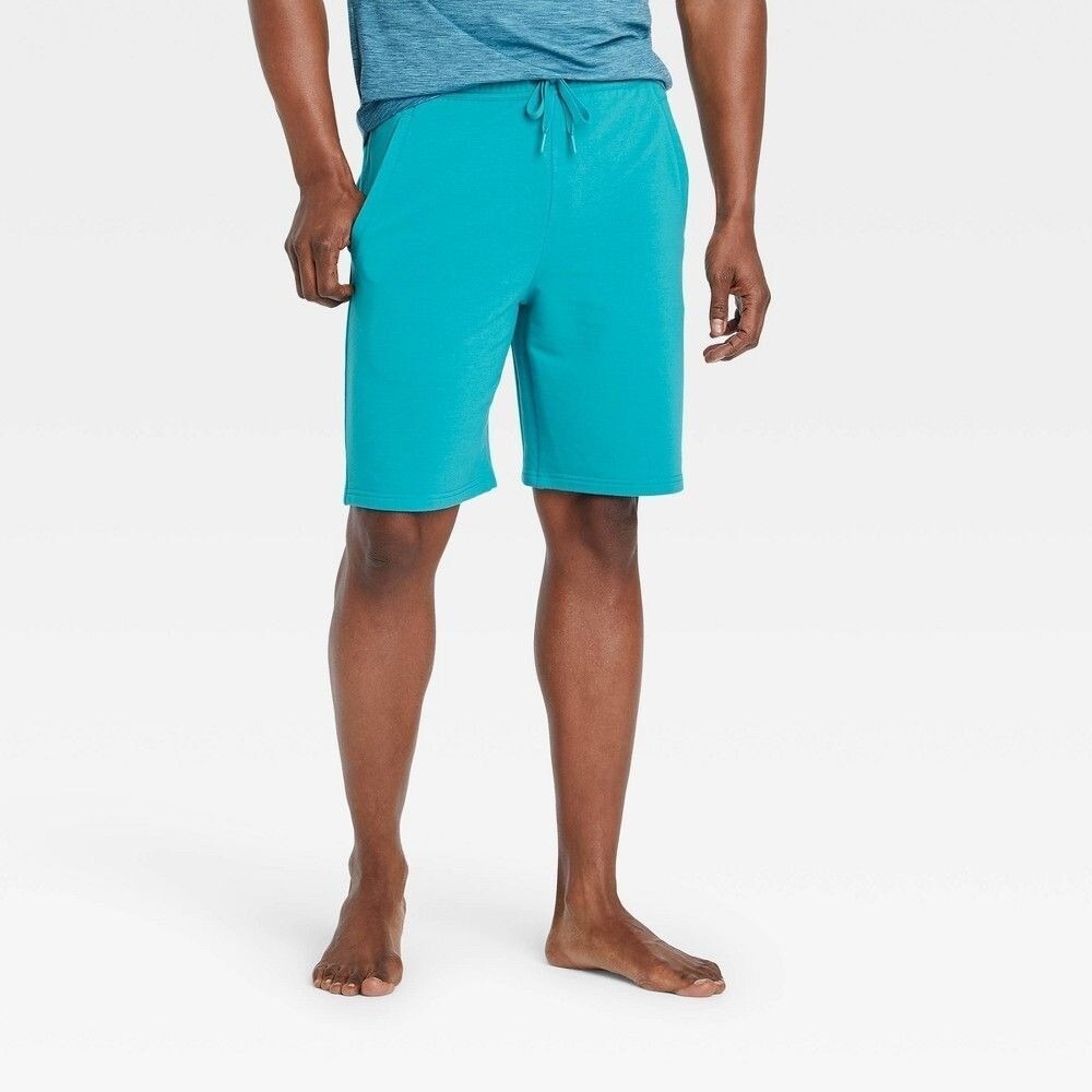 All in Motion Men's Soft Gym Shorts, Teal‎ Blue, Size S, NWT